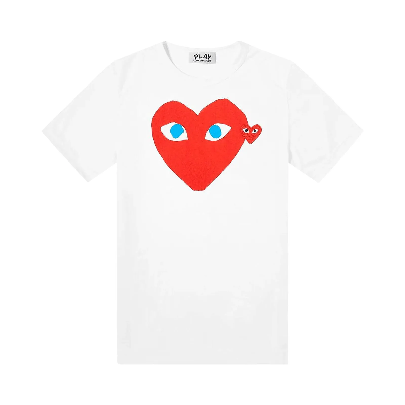 COMME DES GARçONS PLAY HEART EYES LOGO TSHIRT