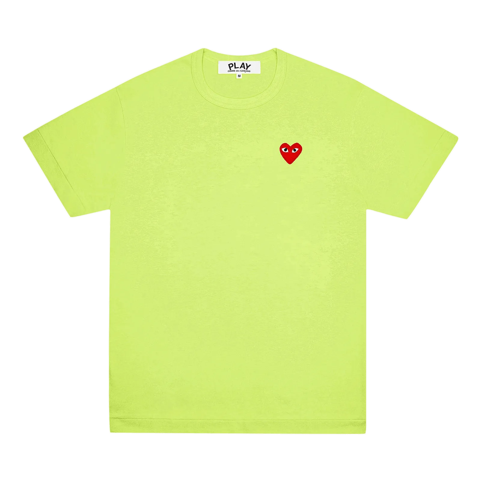 COMME DES GARçONS PLAY PASTELLE RED EMBLEM TSHIRT