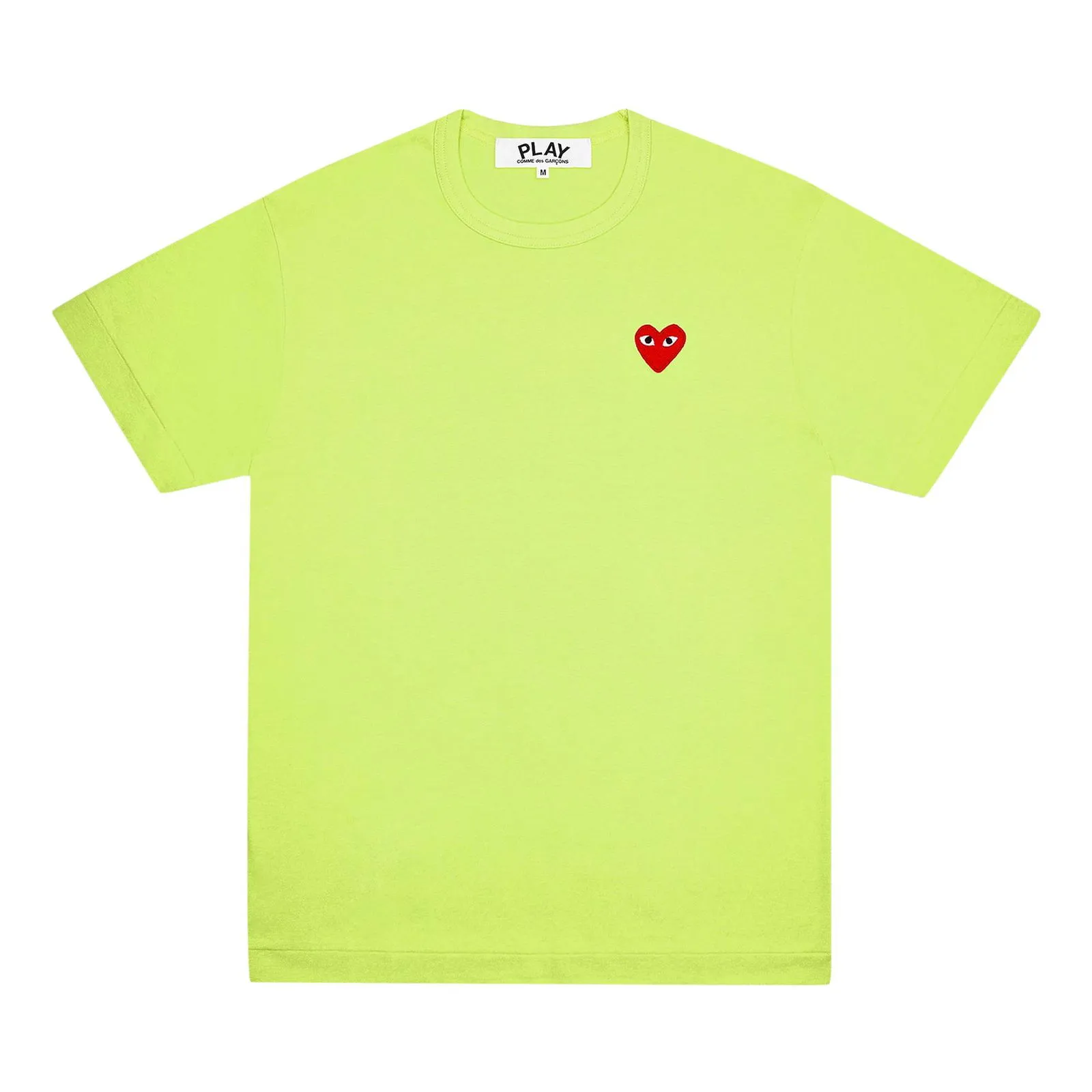 COMME DES GARçONS PLAY PASTELLE RED EMBLEM TSHIRT
