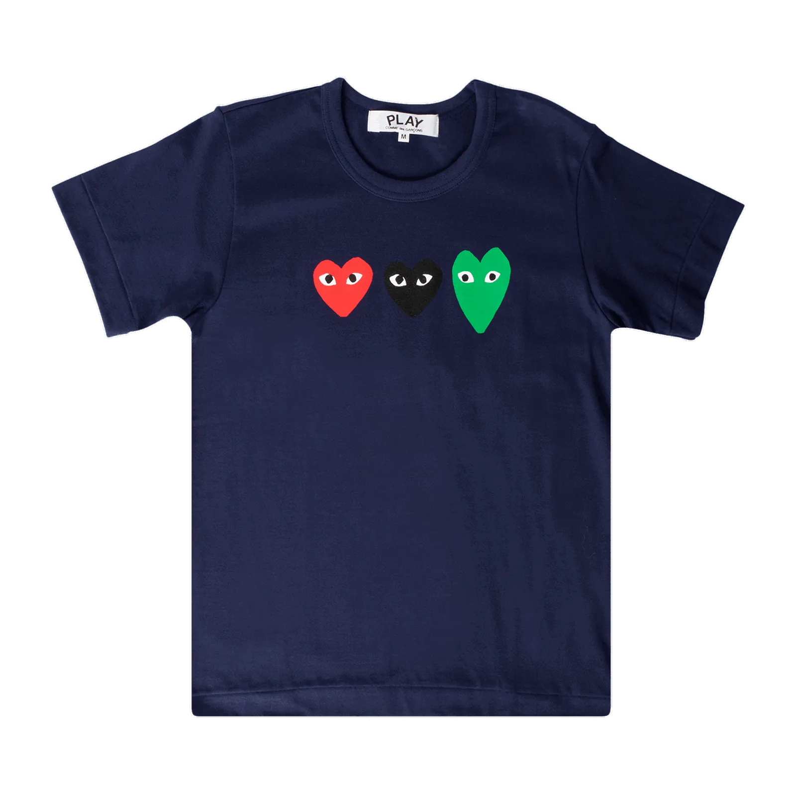 COMME DES GARçONS PLAY TRIPLE HEART LOGO TSHIRT
