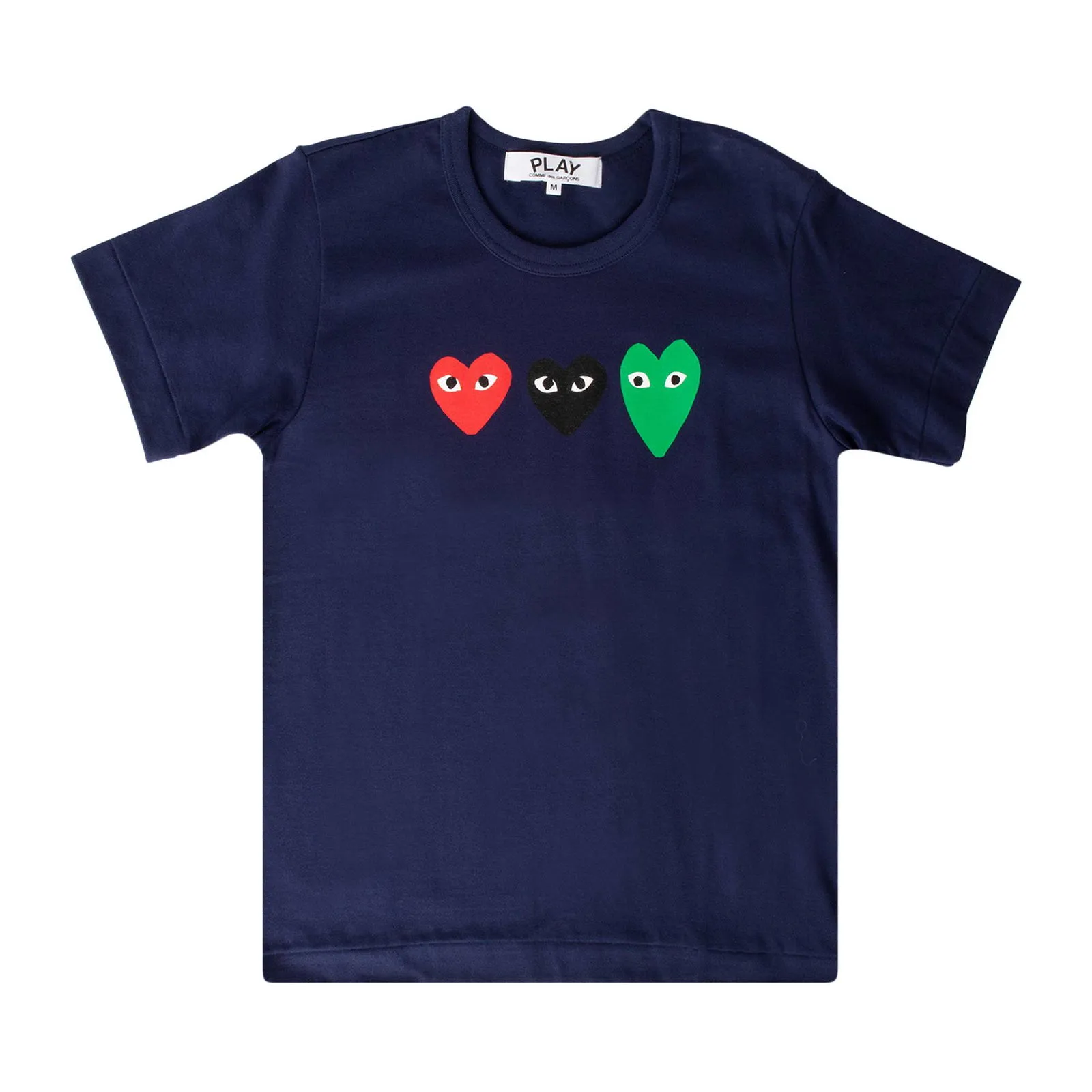 COMME DES GARçONS PLAY TRIPLE HEART LOGO TSHIRT