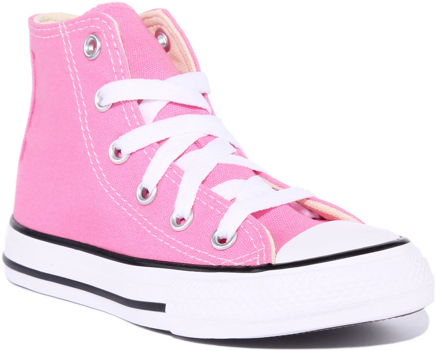Converse Chuck Taylor All Star Hi Zapatillas de lona con cordones para niños en rojo