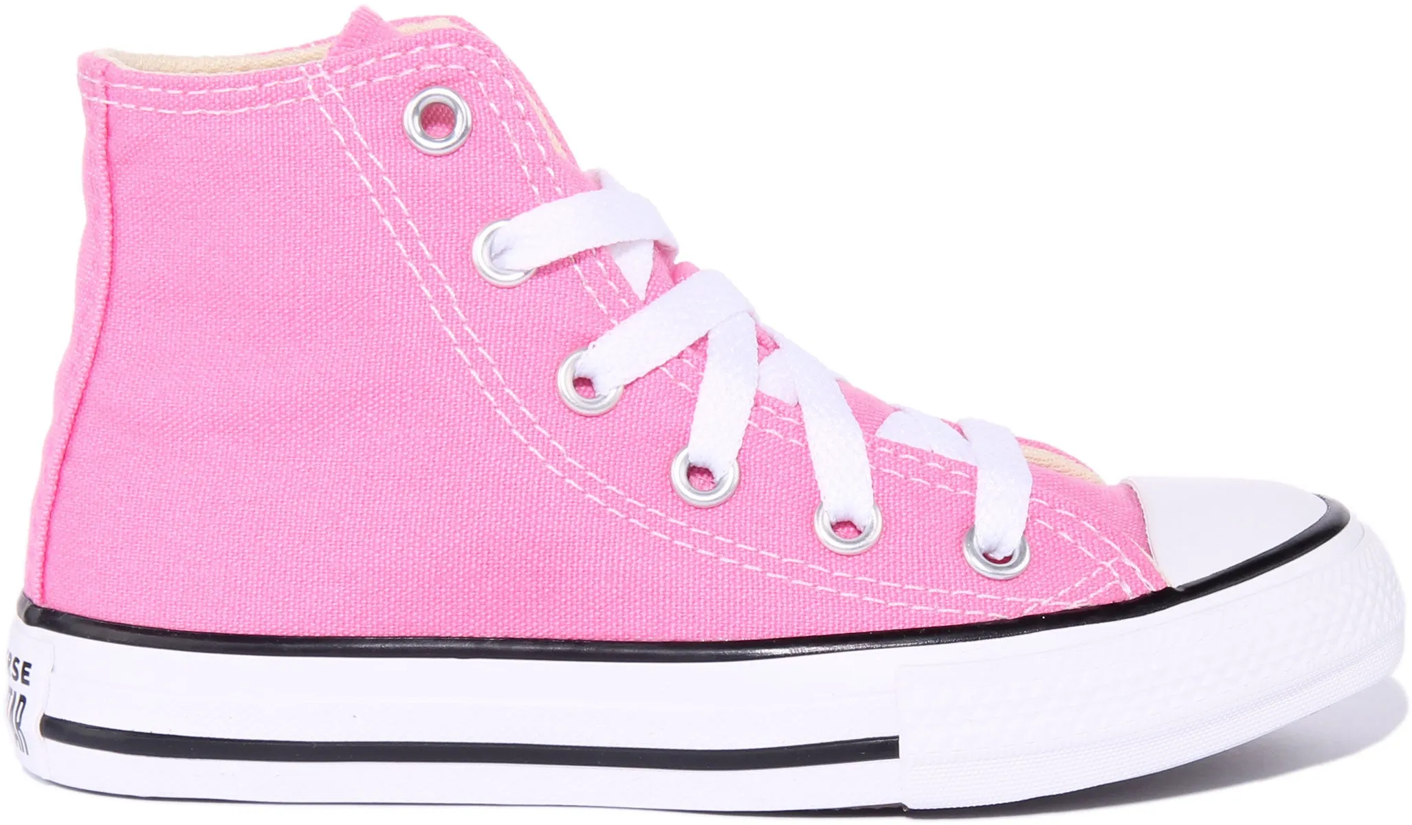 Converse Chuck Taylor All Star Hi Zapatillas de lona con cordones para niños en rojo