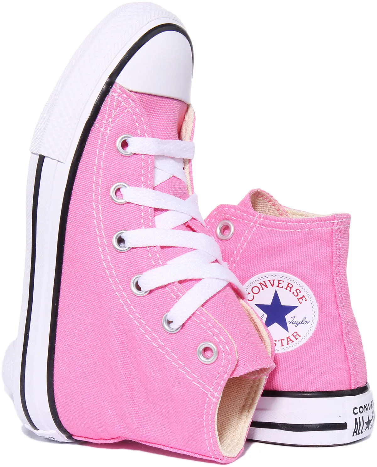 Converse Chuck Taylor All Star Hi Zapatillas de lona con cordones para niños en rojo