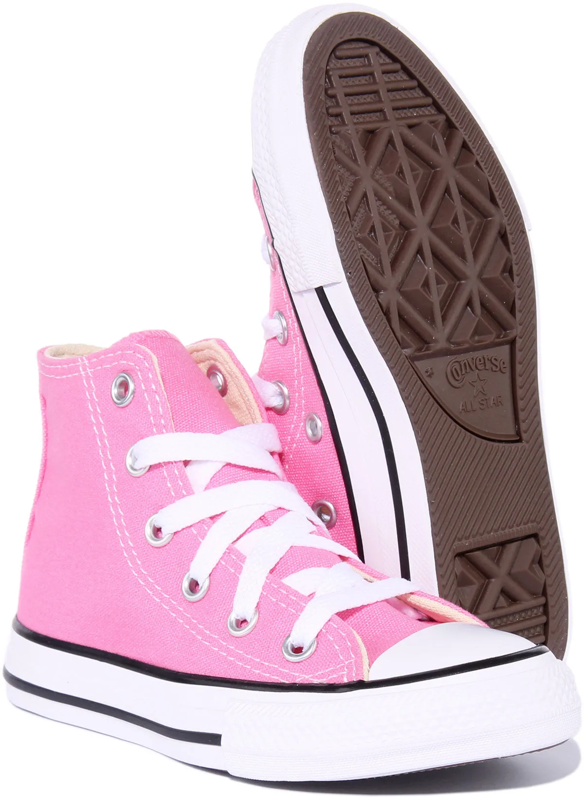Converse Chuck Taylor All Star Hi Zapatillas de lona con cordones para niños en rojo