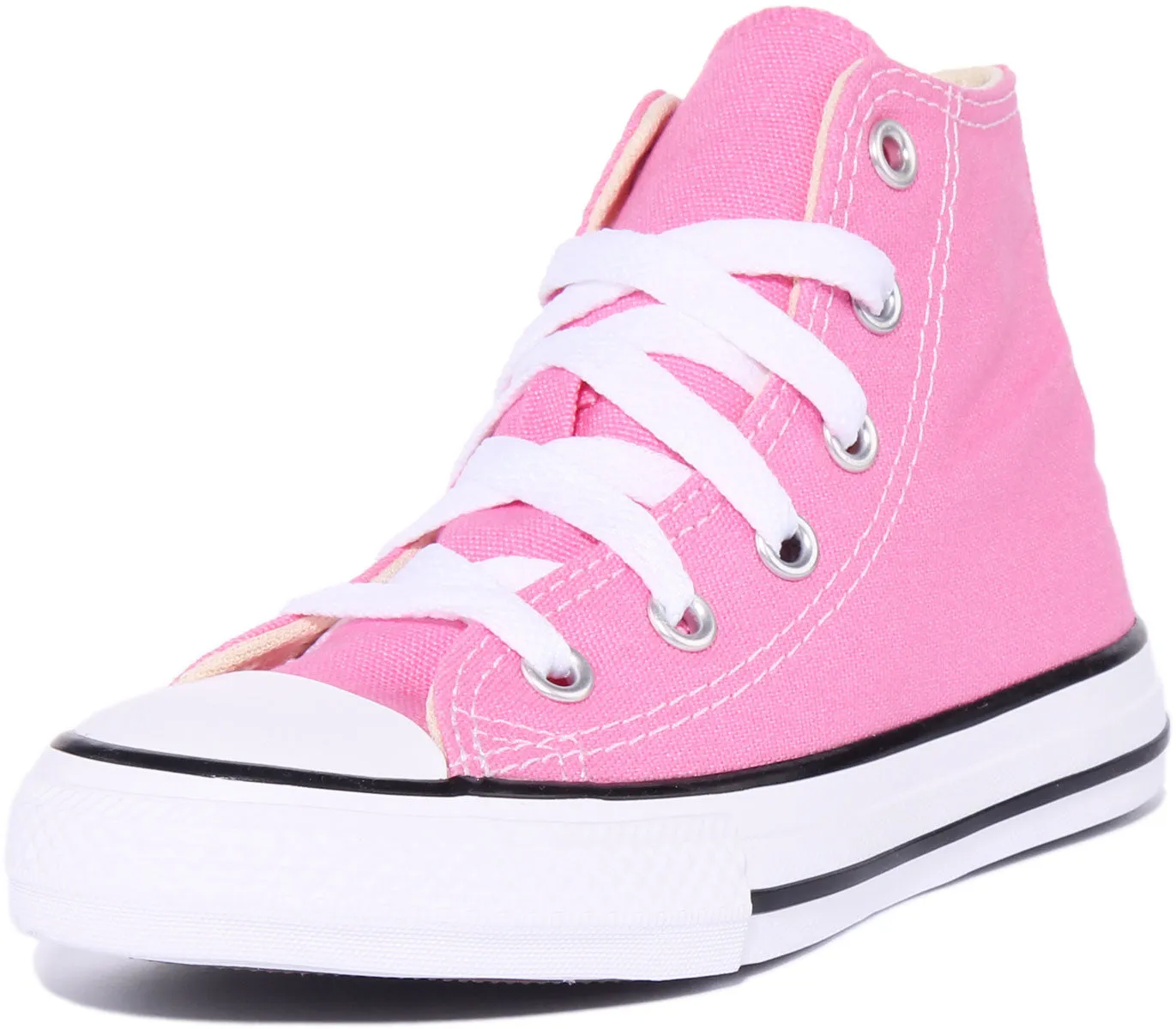 Converse Chuck Taylor All Star Hi Zapatillas de lona con cordones para niños en rojo