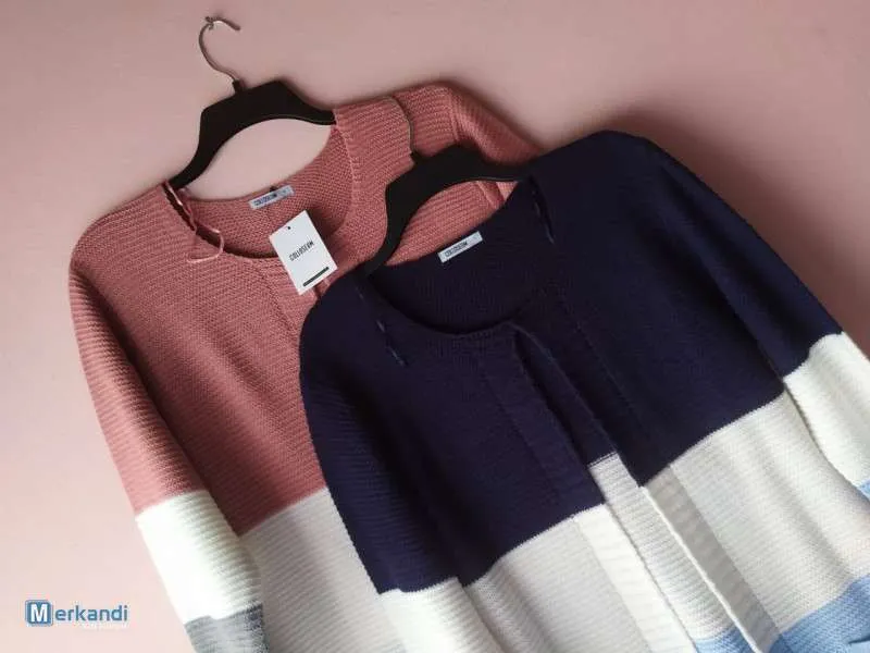 Cárdigan de rayas boyfriend boyfriend de manga larga para mujer tops casuales abiertos de invierno más pequeños a XXL