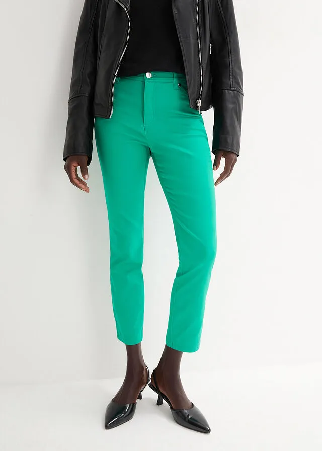 Cómodo pantalón elástico Verde jade