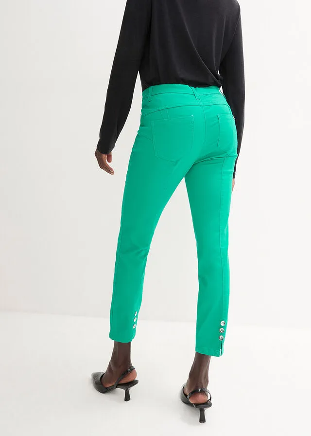 Cómodo pantalón elástico Verde jade