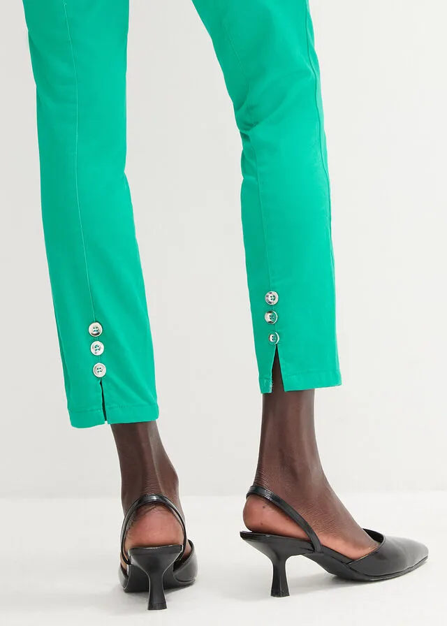 Cómodo pantalón elástico Verde jade