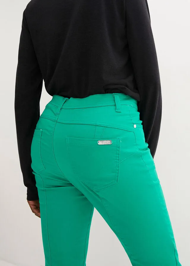 Cómodo pantalón elástico Verde jade