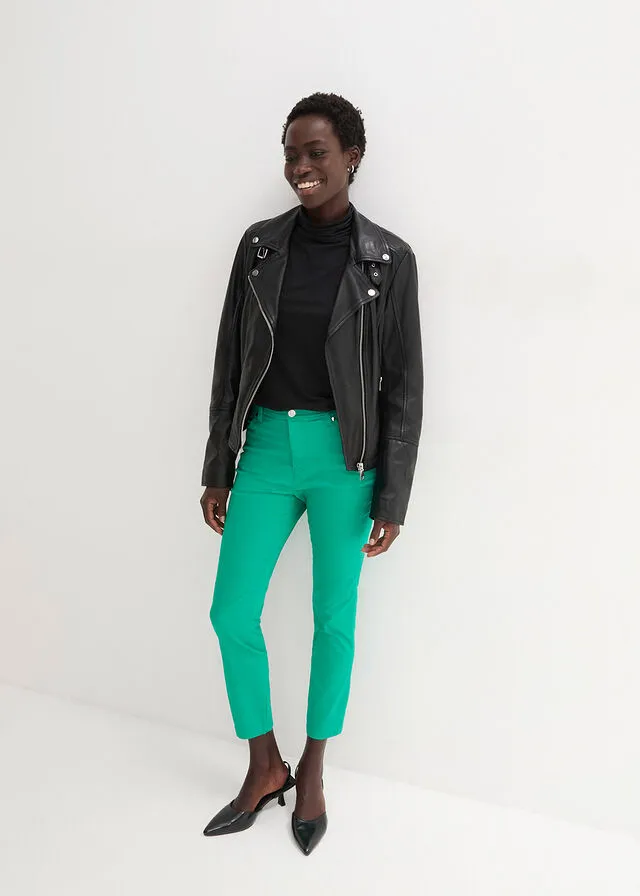 Cómodo pantalón elástico Verde jade