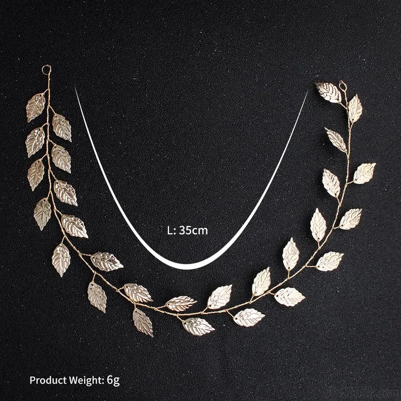Elegant Leaves Bride Wedding Hair Jewelry Leaf Headband Headpieces Alloy Bridal Hair Accessories