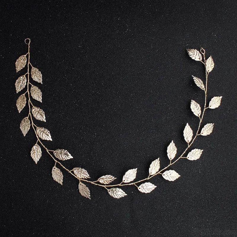 Elegant Leaves Bride Wedding Hair Jewelry Leaf Headband Headpieces Alloy Bridal Hair Accessories