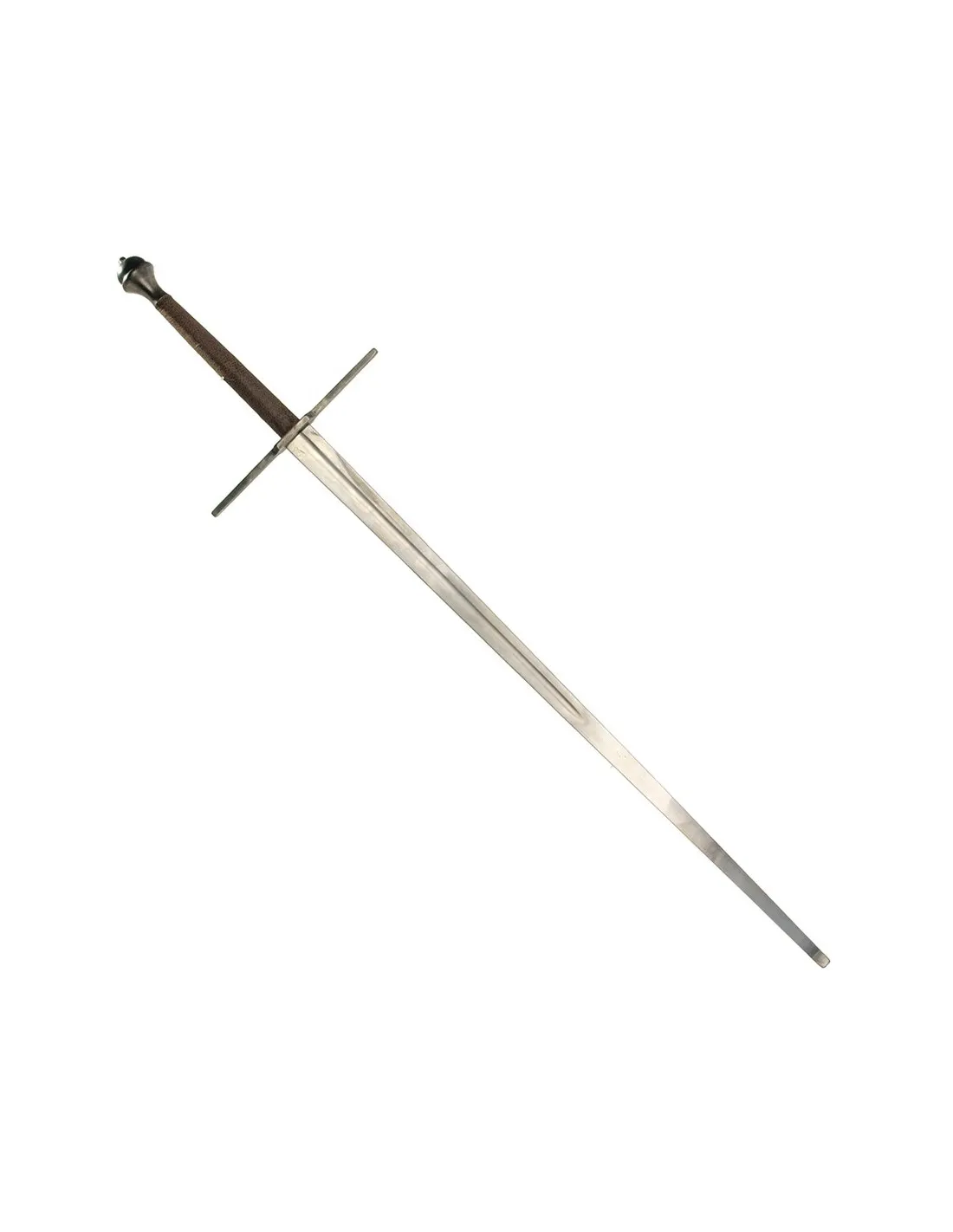 Espada medieval larga con hoja flexible y punta de seguridad para HEMA