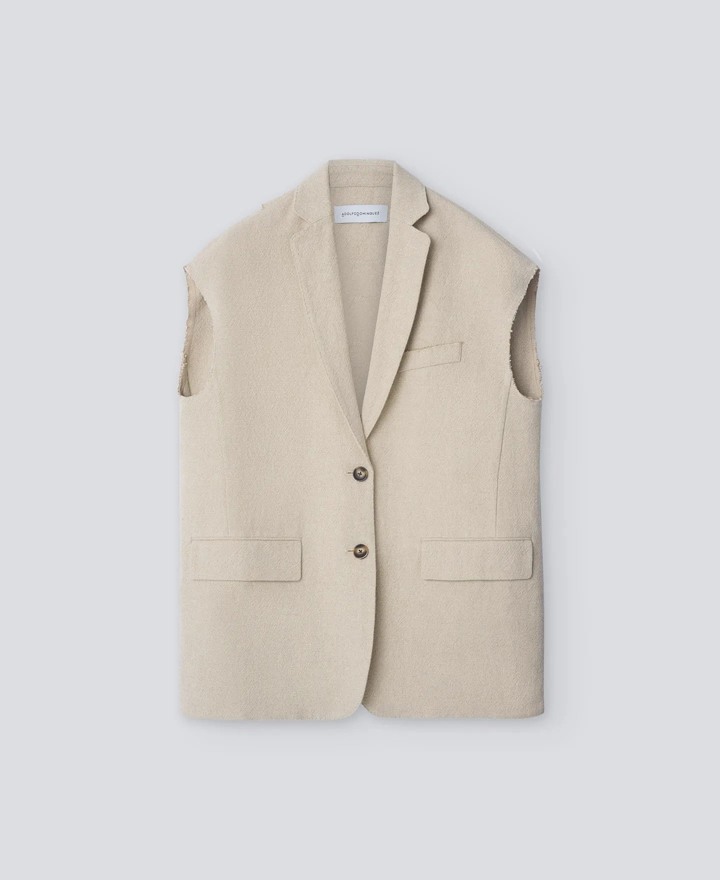 European linen vest woman