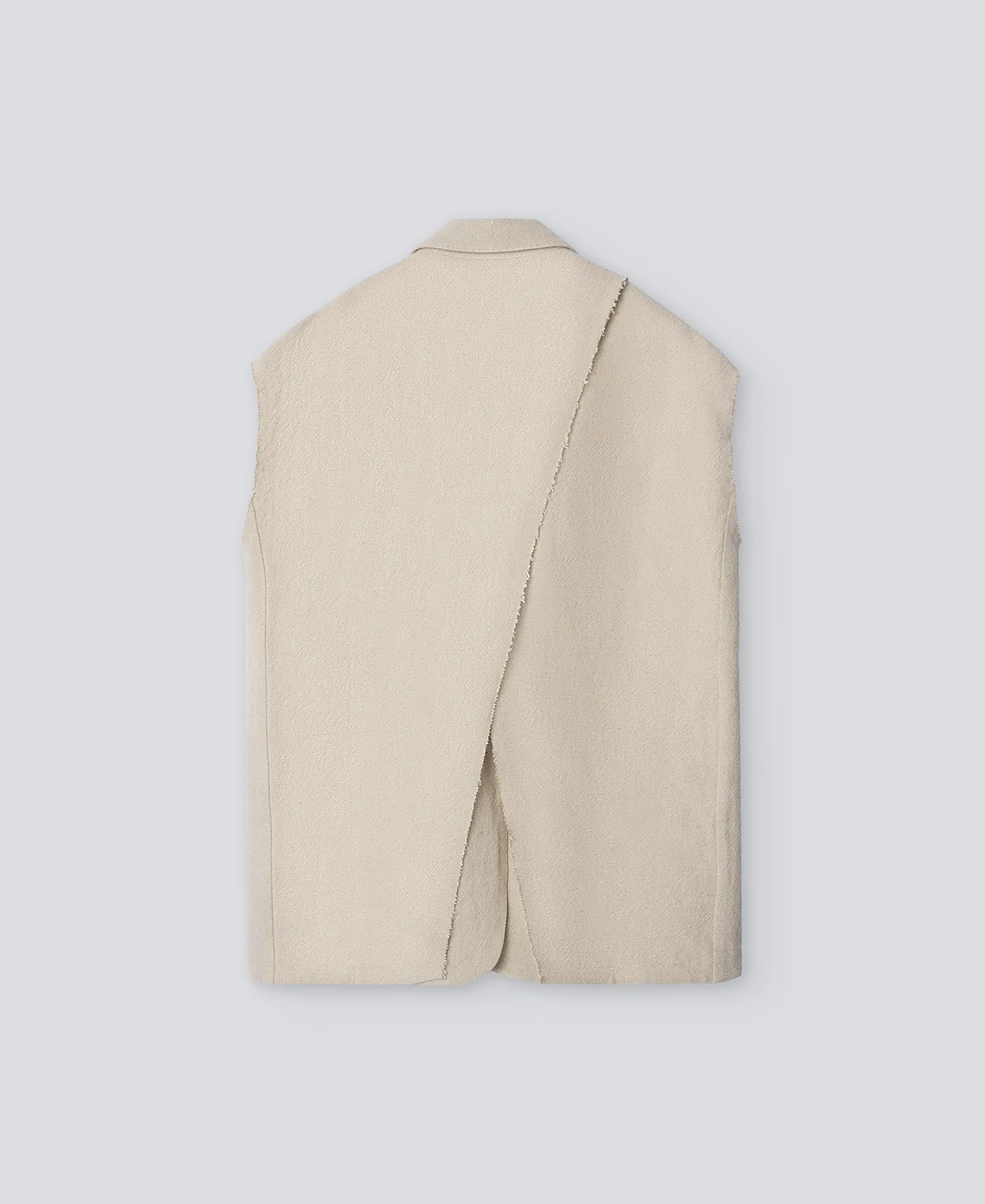 European linen vest woman
