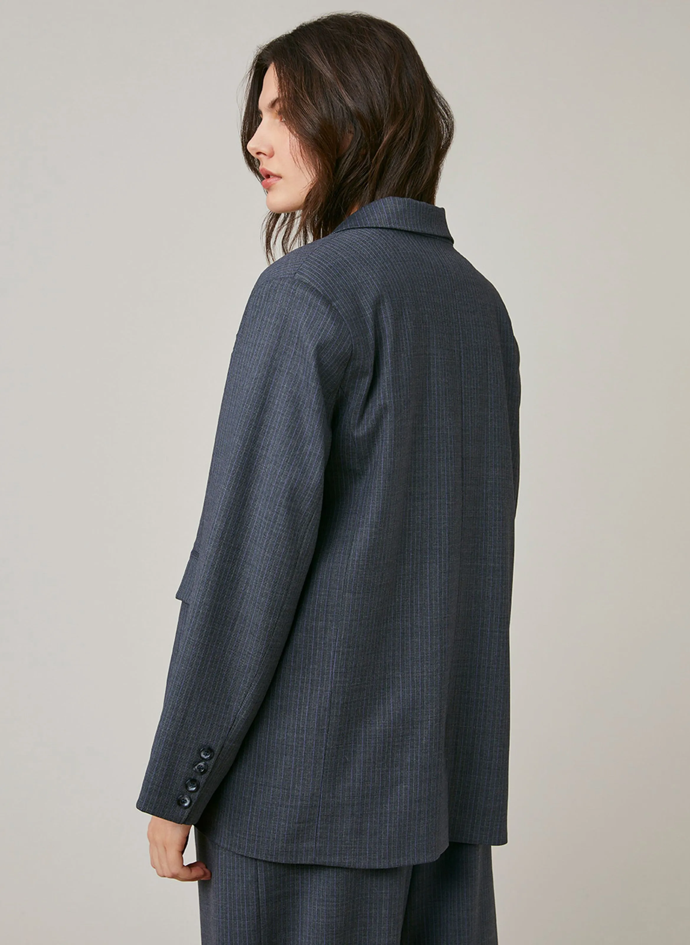 FINLEY  CHAQUETA DE SASTRE A RAYAS EN GRIS