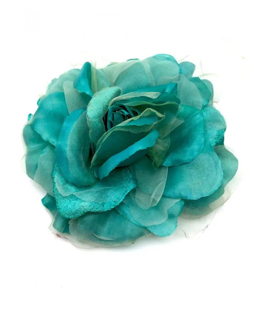 FLORES PARA EL PELO ELEGANTES TURQUESAS