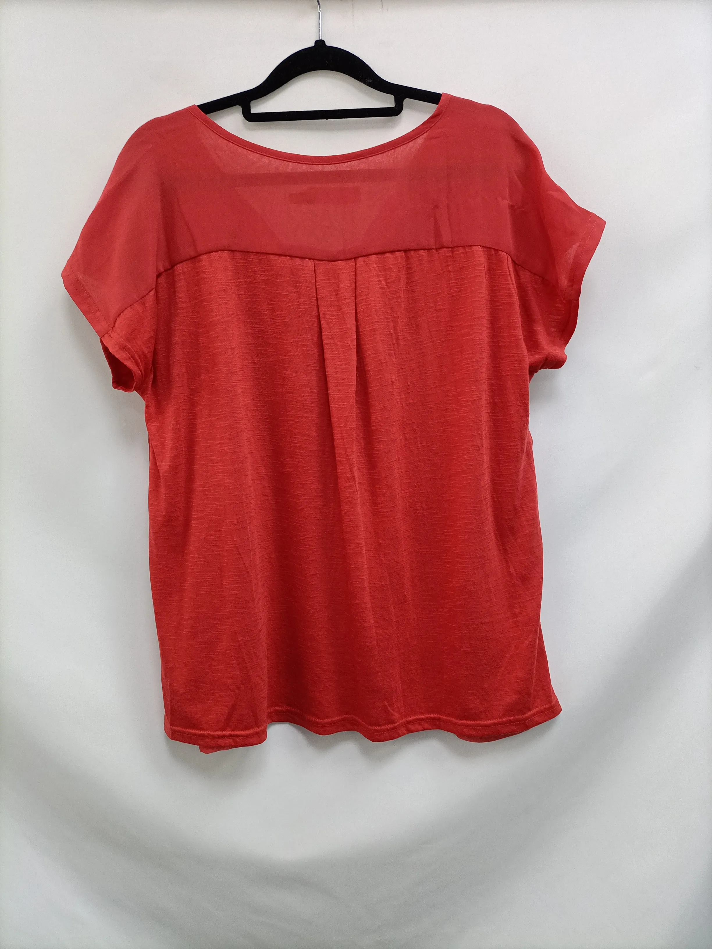 FRANSA.Blusa coral doble textura T.u(l)