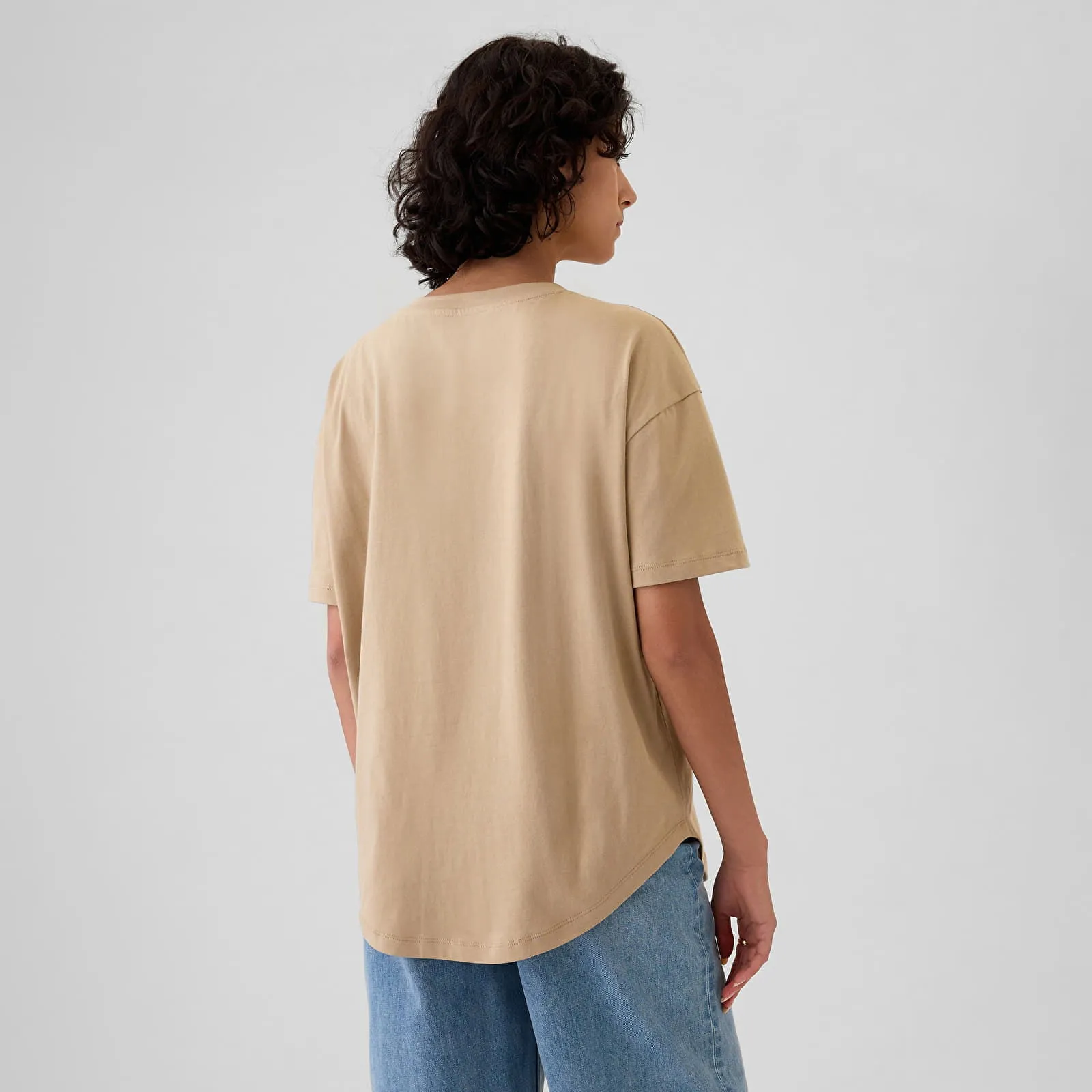 GAP TSHIRT SHORTSLEEVE LOGO TEE KHAKI M