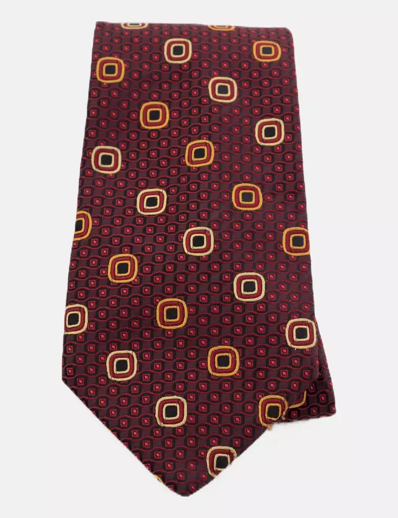 Giuseppe vincenzo Corbata granate estampada