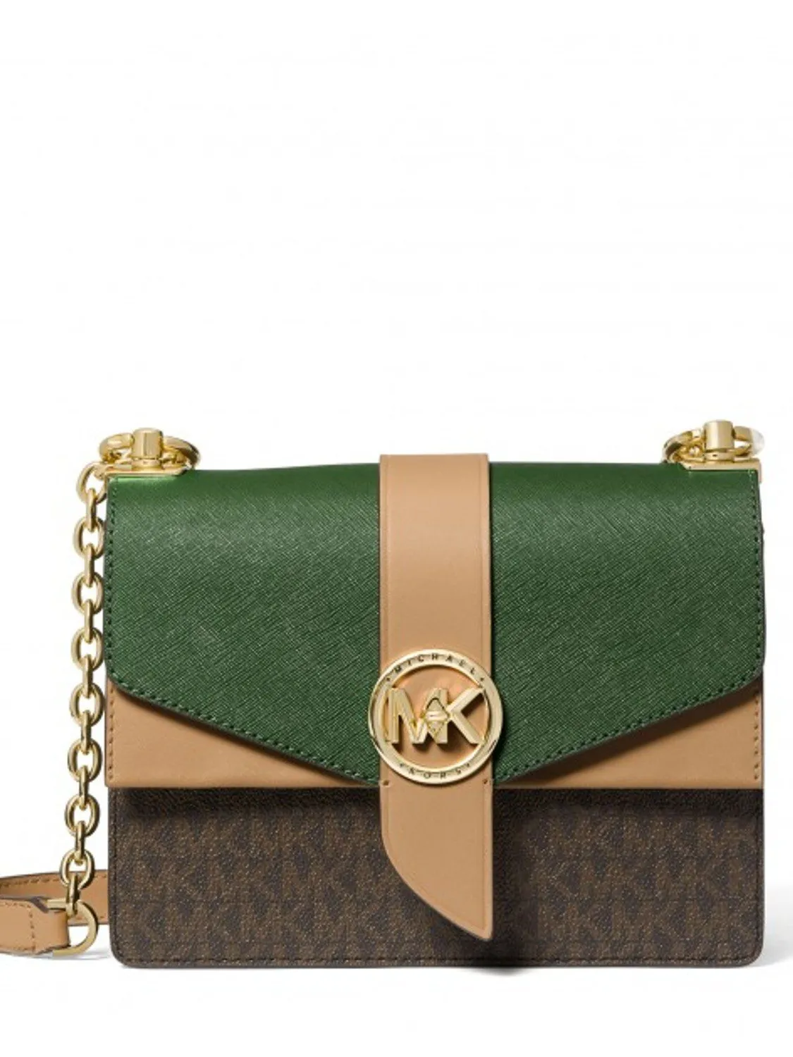 GREENWICH BANDOLERA TRICOLOR LOGO MICHAEL KORS