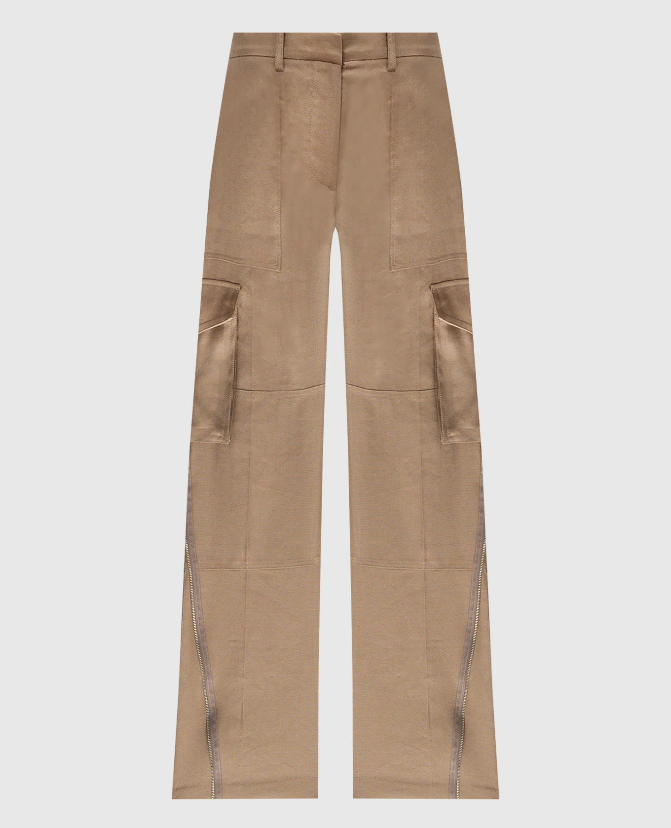 Helmut Lang Brown linen cargo pants