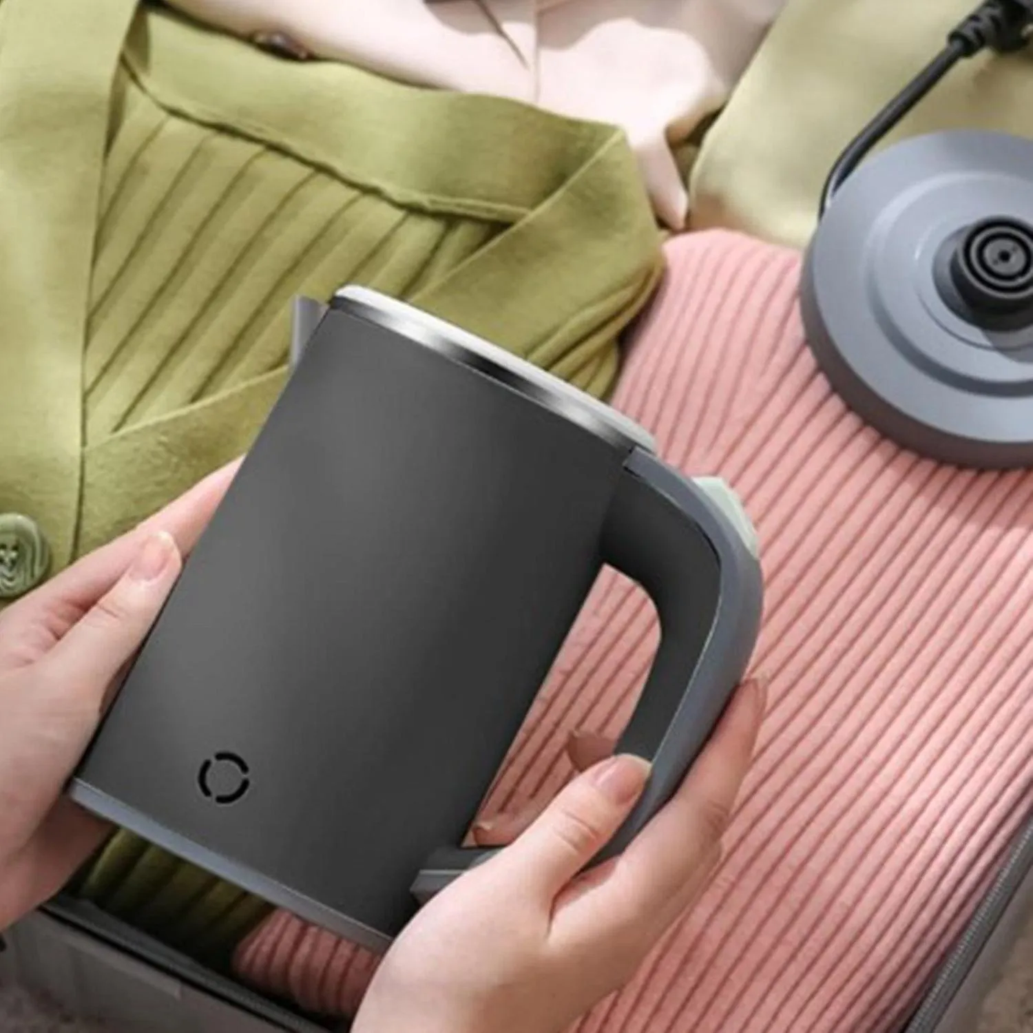 Hervidor eléctrico de 0.8 l apagado automático y protección contra ebullición y secado sin Bpa para té y café