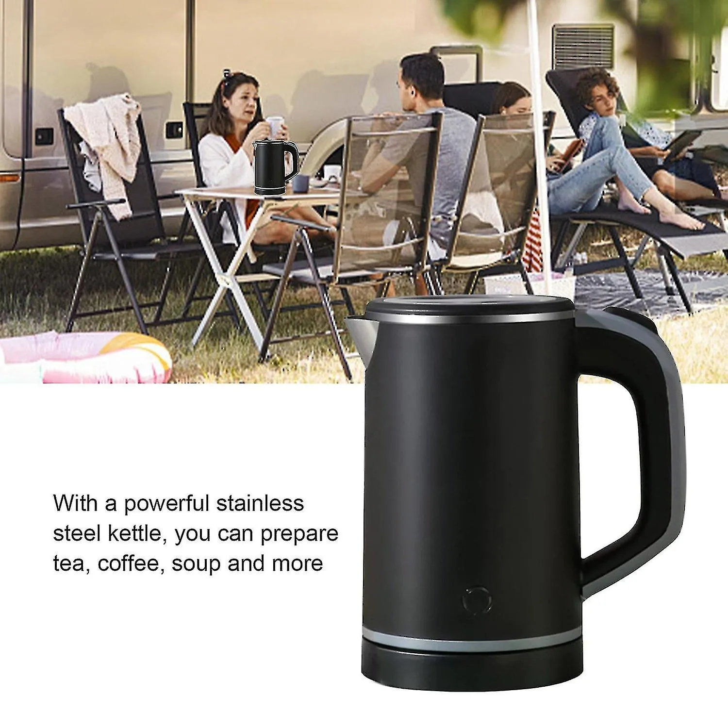 Hervidor eléctrico de 0.8 l apagado automático y protección contra ebullición y secado sin Bpa para té y café