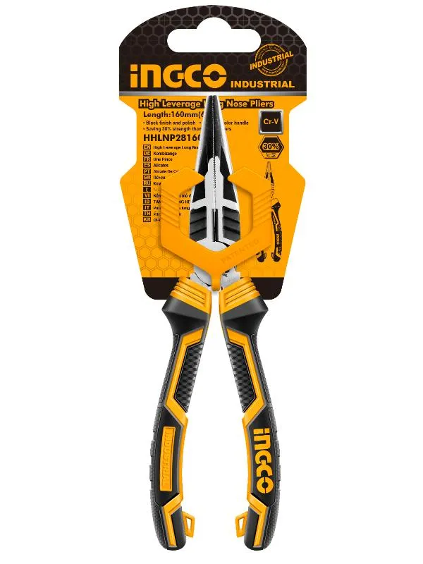 HHLNP28160 – ALICATE BOCA SEMIREDONDA LARGA 160 MM