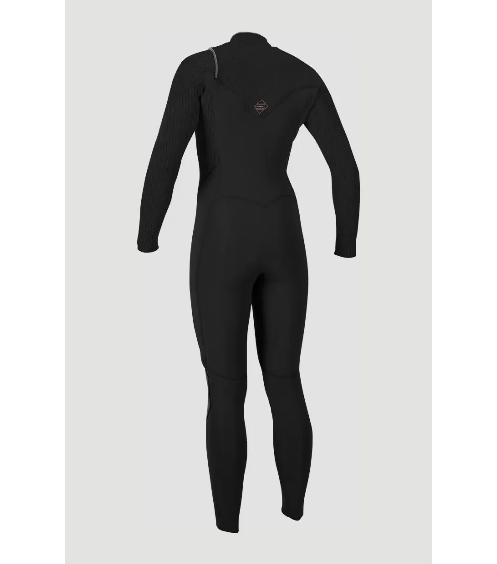 INTEGRAL ONEILL WMS HYPERFREAK 5/4+ CHEST ZIP FULL  BLACK/BLACK