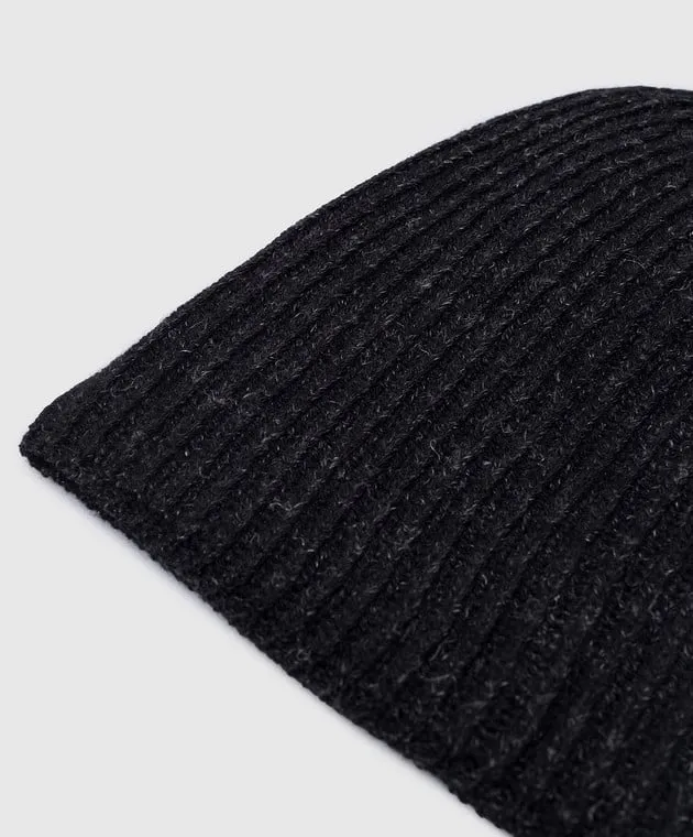 Jan Jan Van Essche Black cap made of wool and linen