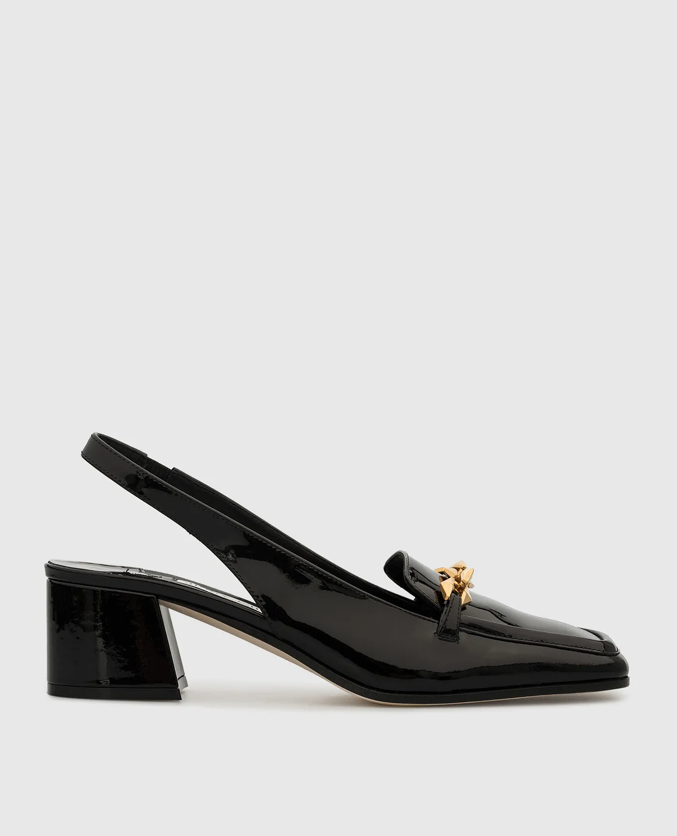 Jimmy Choo Diamond Tilda black patent leather slingbacks