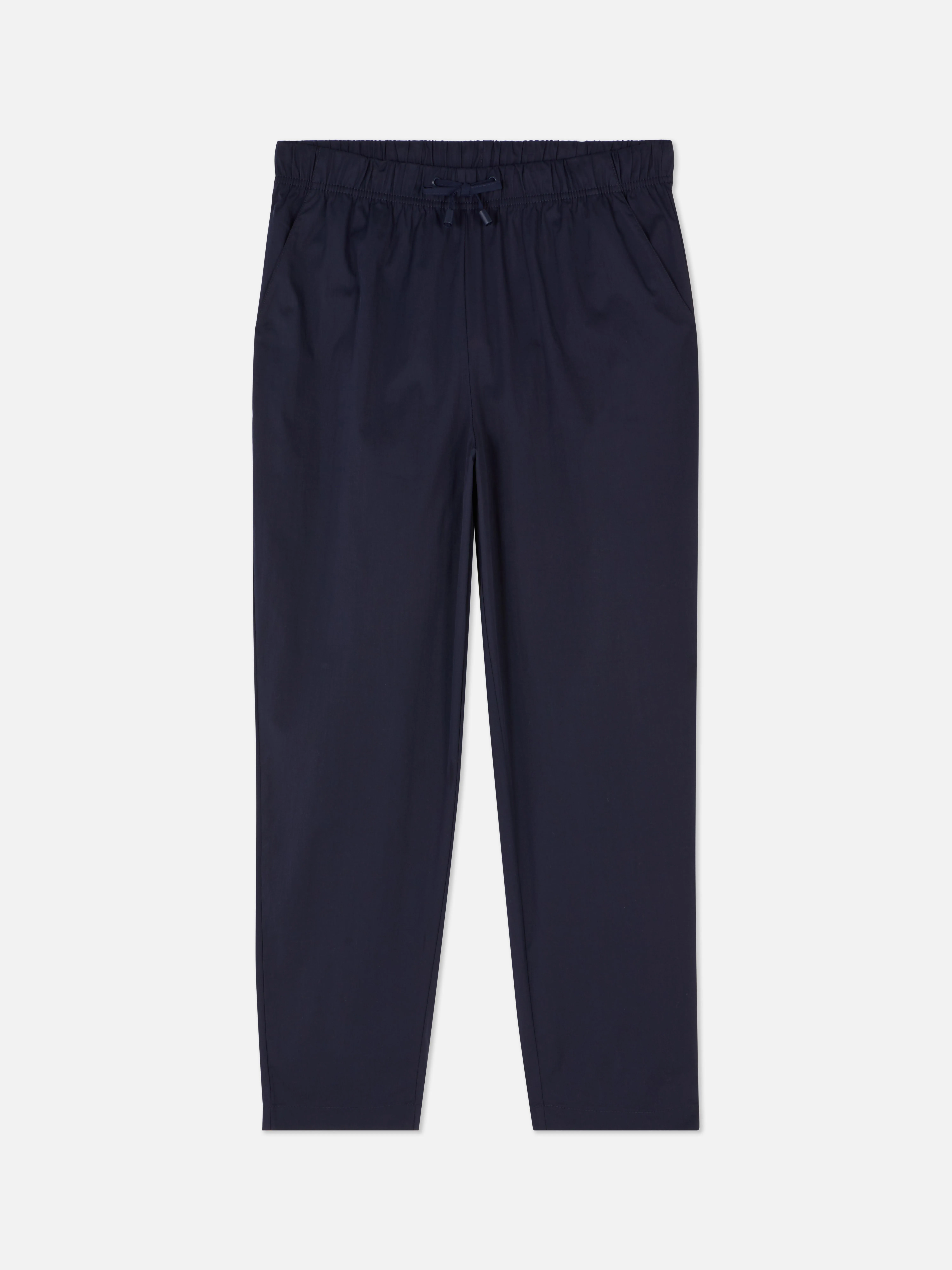 Joggers de popelina con pernera cónica