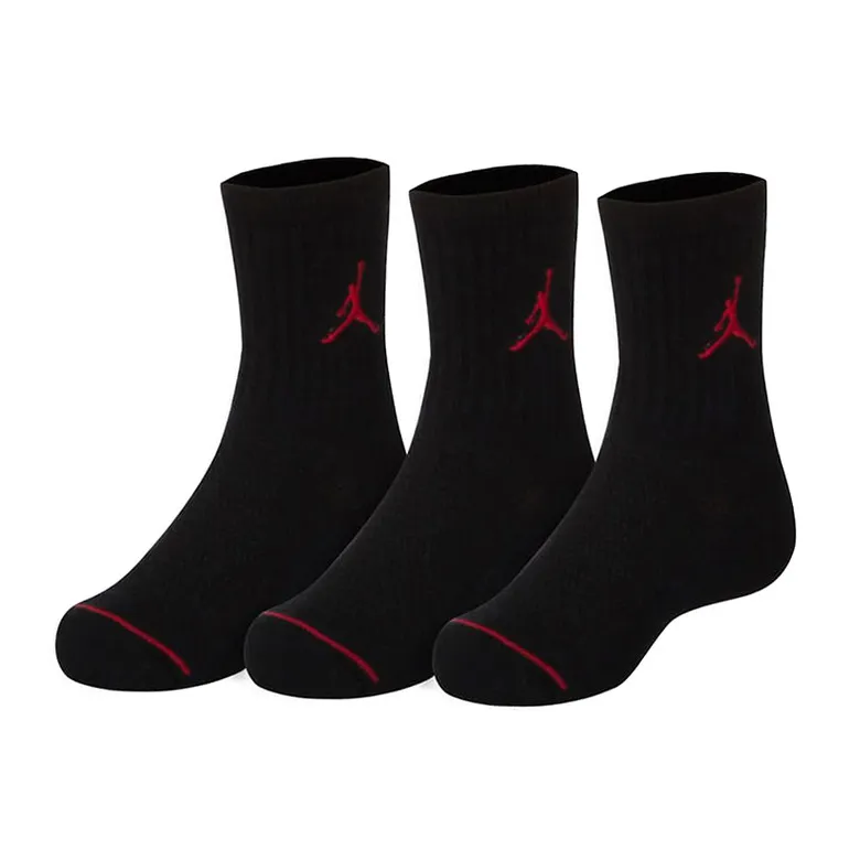 JORDAN KIDS JUMPMAN CREW SOCKS 3 PAIR (2735) "BLACK"