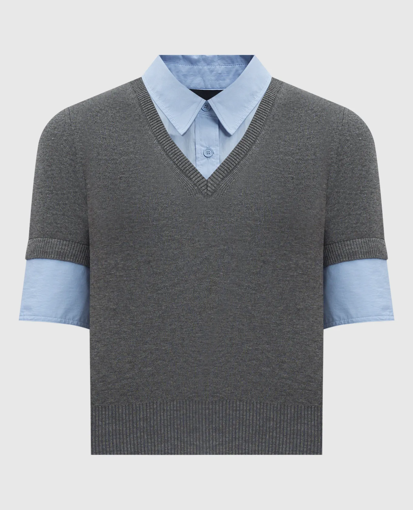 Juun.j Gray top with layering effect