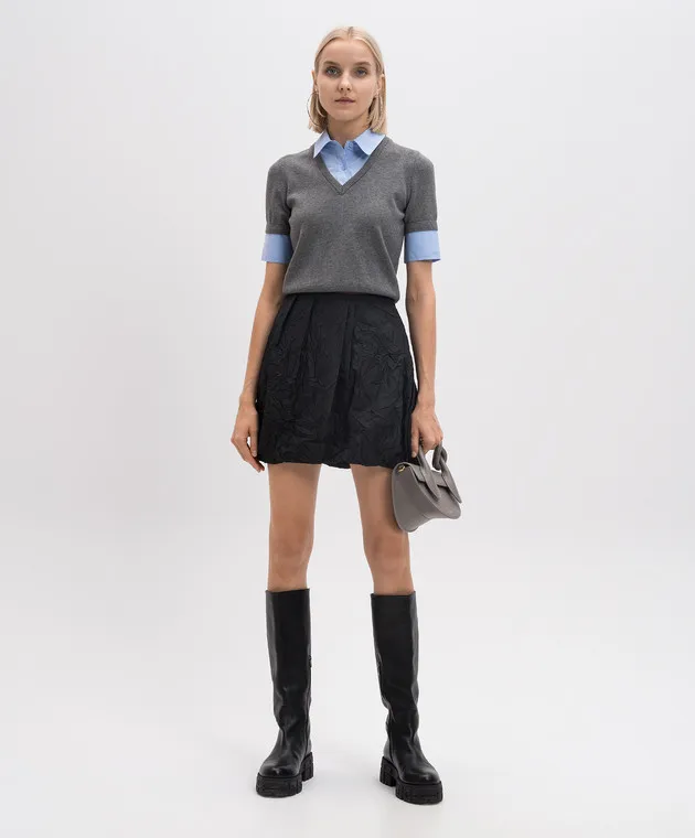 Juun.j Gray top with layering effect