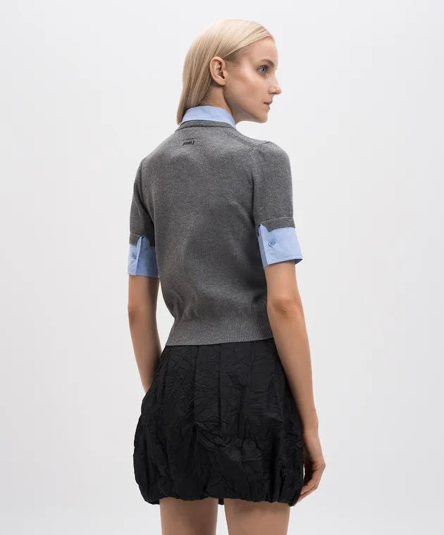 Juun.j Gray top with layering effect