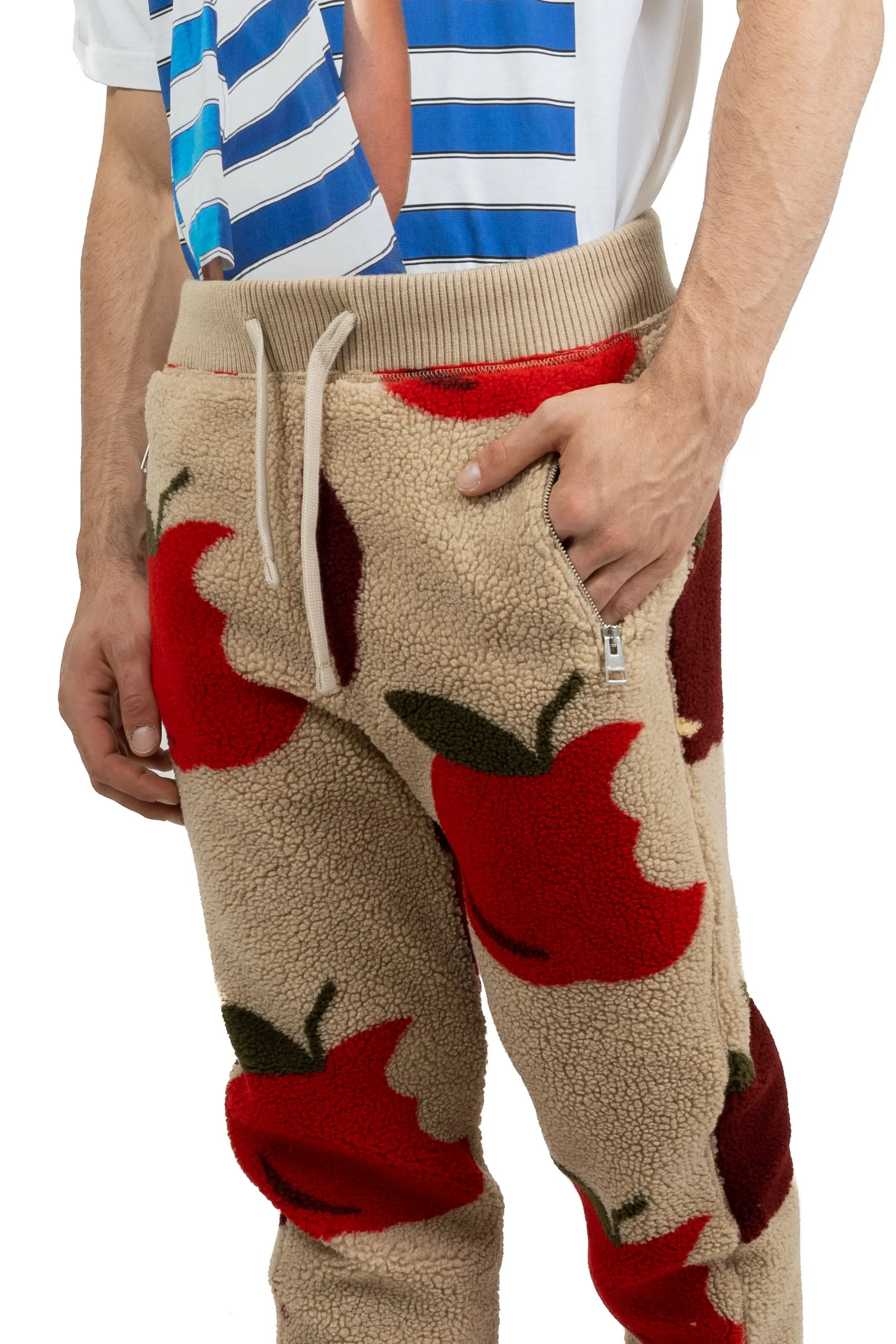 Jw Anderson Tapered Joggers Beige/Red