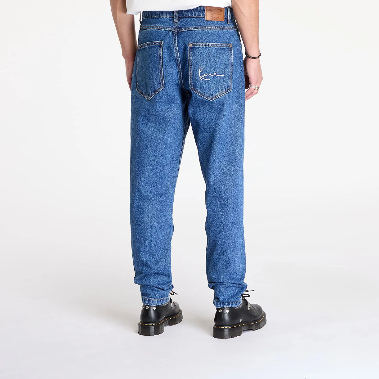 Karl Kani Pants KK Small Signature Tapered Five Pocket Denim Dark Indigo 32