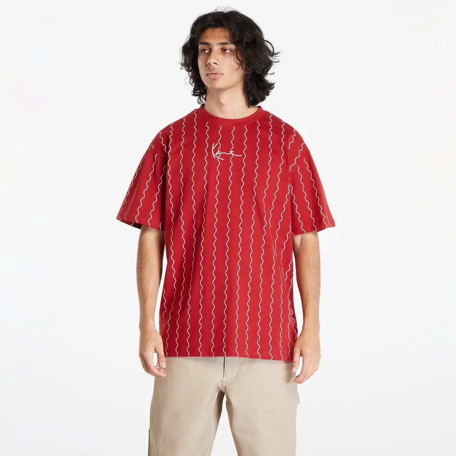 Karl Kani Small Signature Ziczac Pinstripe Tee