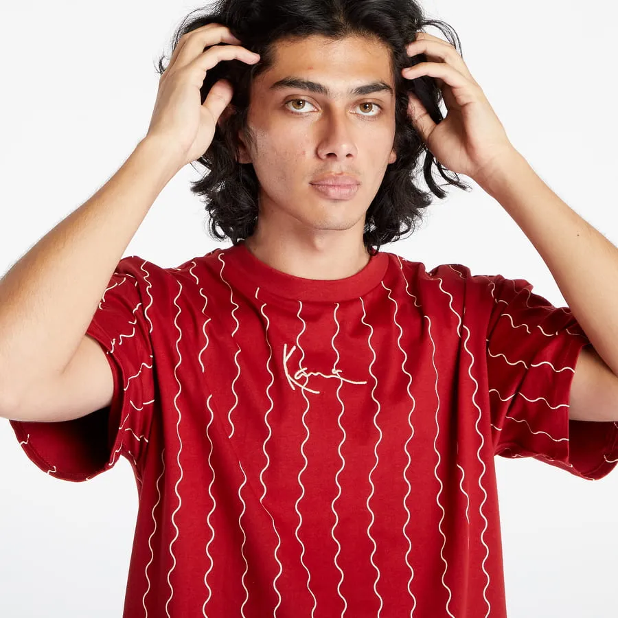 Karl Kani Small Signature Ziczac Pinstripe Tee