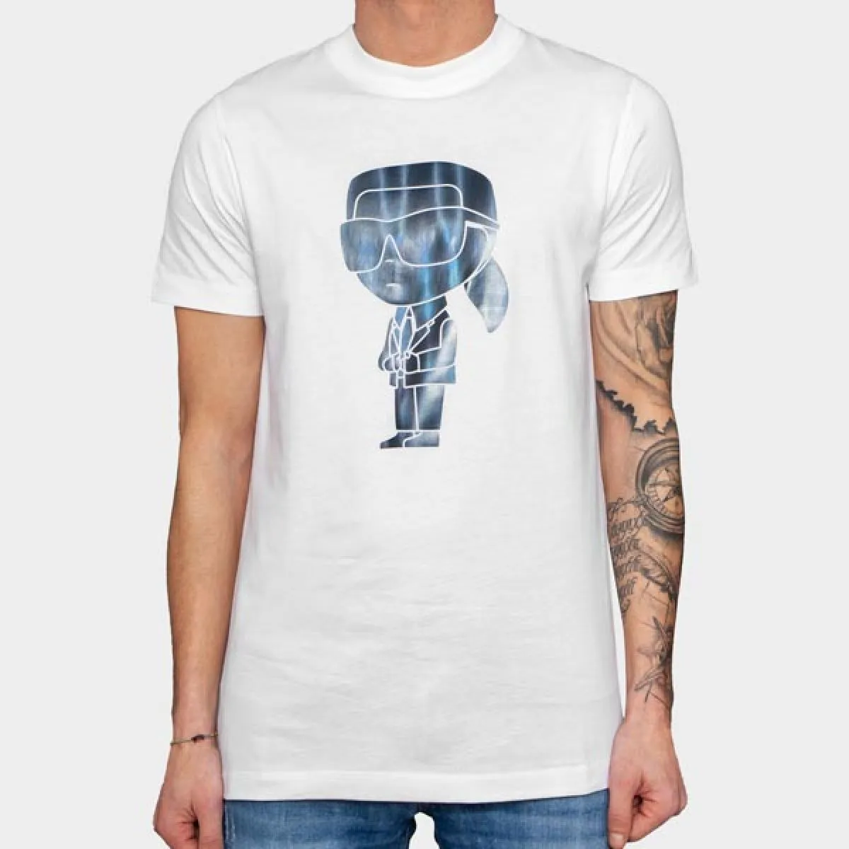 KARL LAGERFELD  CAMISETA BLANCA