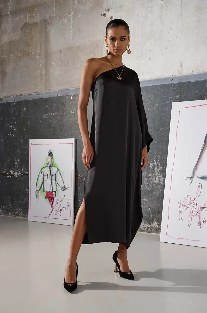 KARL LAGERFELD ONE SHOULDER CEREMONY DRESS