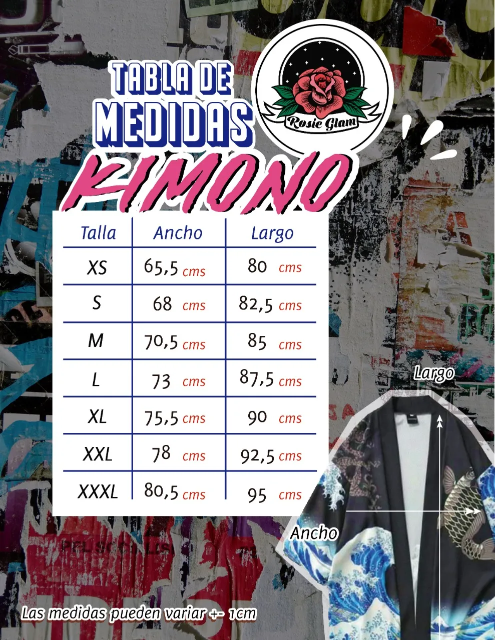 KIMONO OLAS  ROSIEGLAM