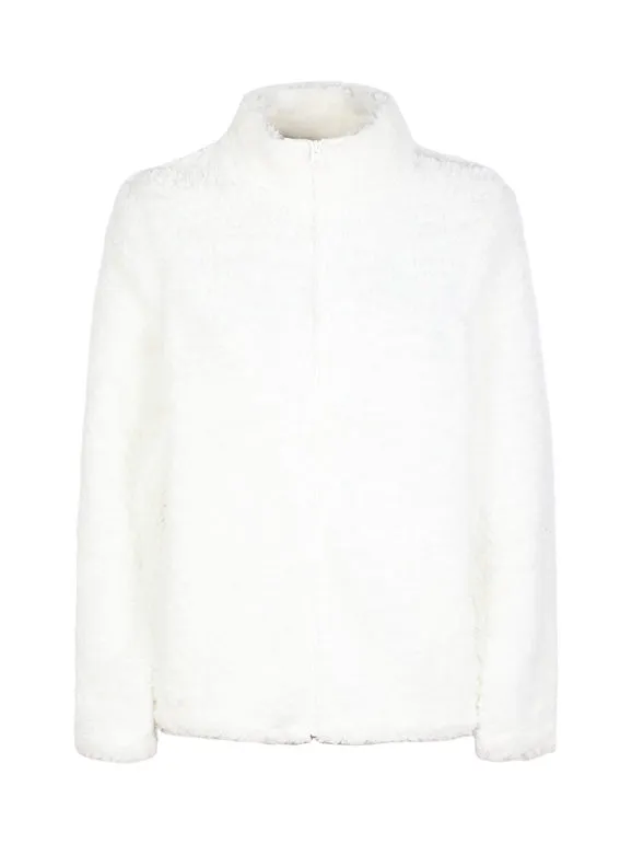Kissimo Chaqueta sherpa de mujer con cremallera