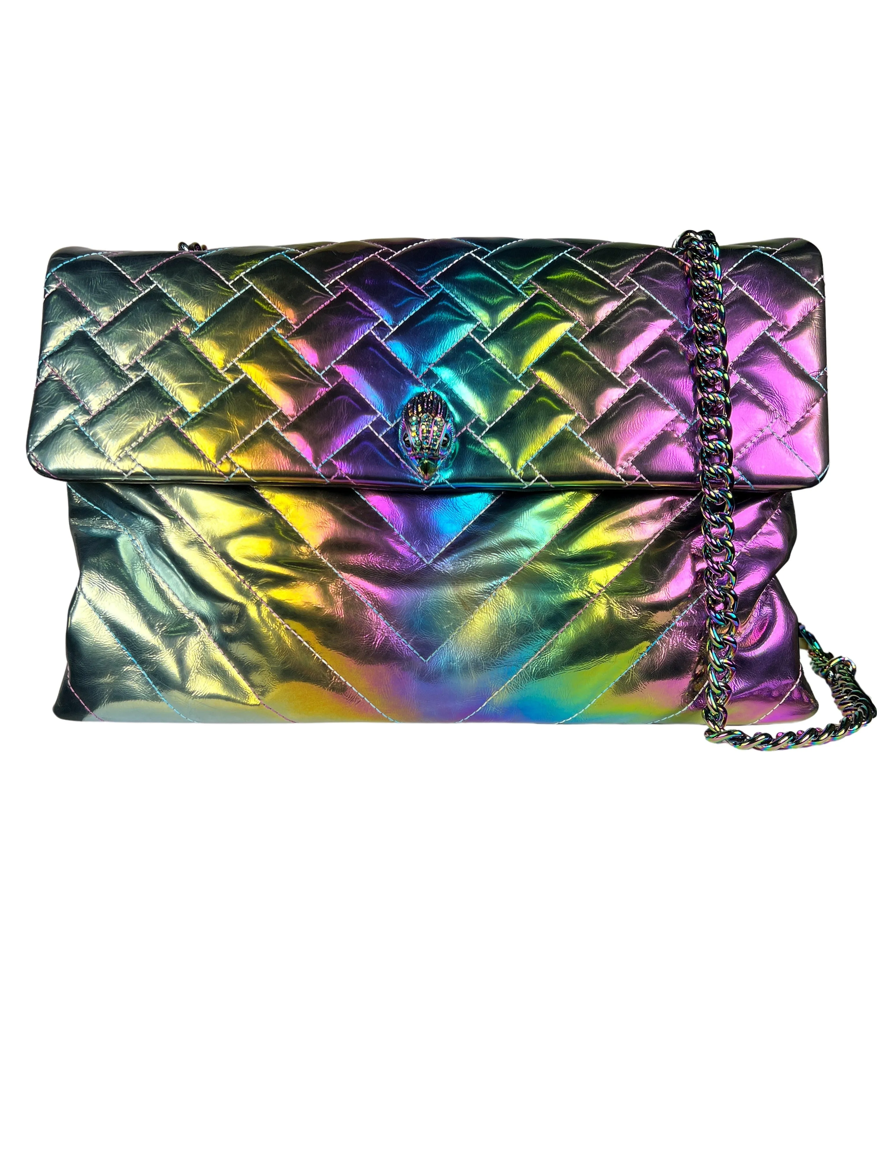KURT GEIGER LONDON Cartera Cuero Metalizado Large