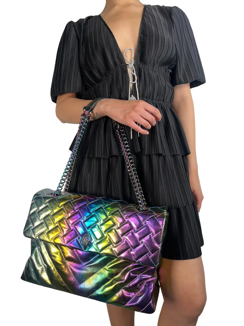 KURT GEIGER LONDON Cartera Cuero Metalizado Large