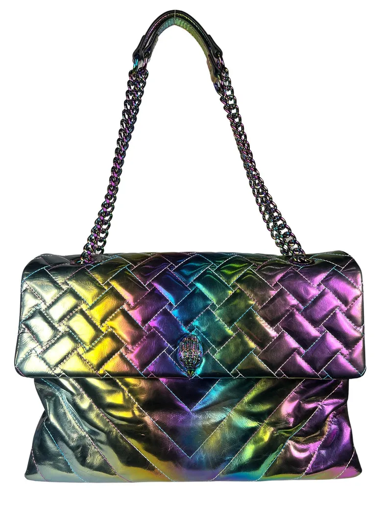 KURT GEIGER LONDON Cartera Cuero Metalizado Large